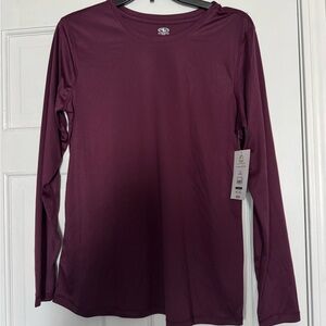 Athletic Works Women's Long Sleeve Burgundy Top